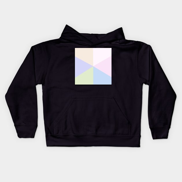 Abstract Triangle of Soft Pastel Colors Kids Hoodie by Peaceful Space AS